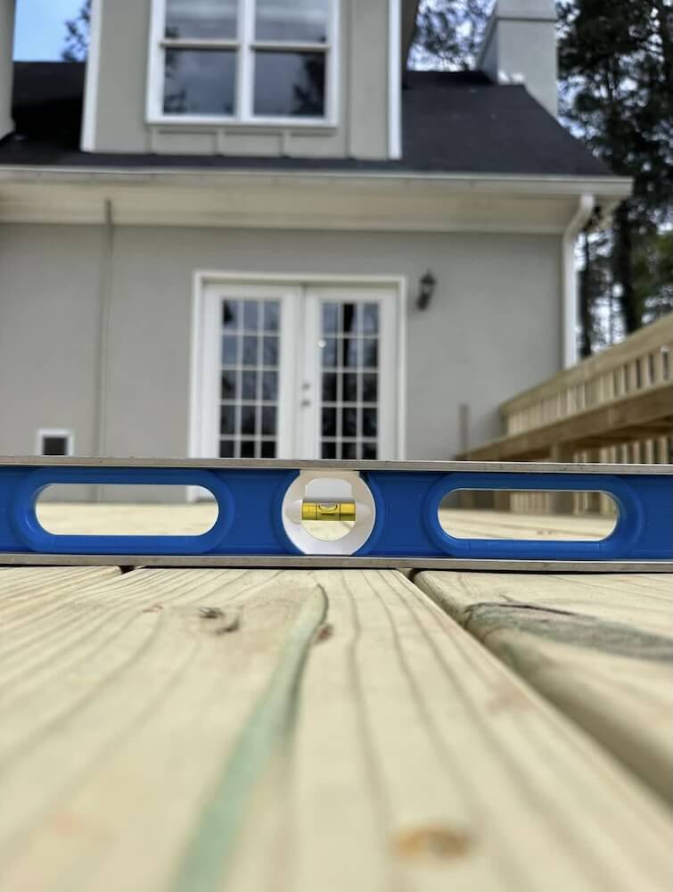 sc projects deck builder showing a perfectly level deck in beaver pa